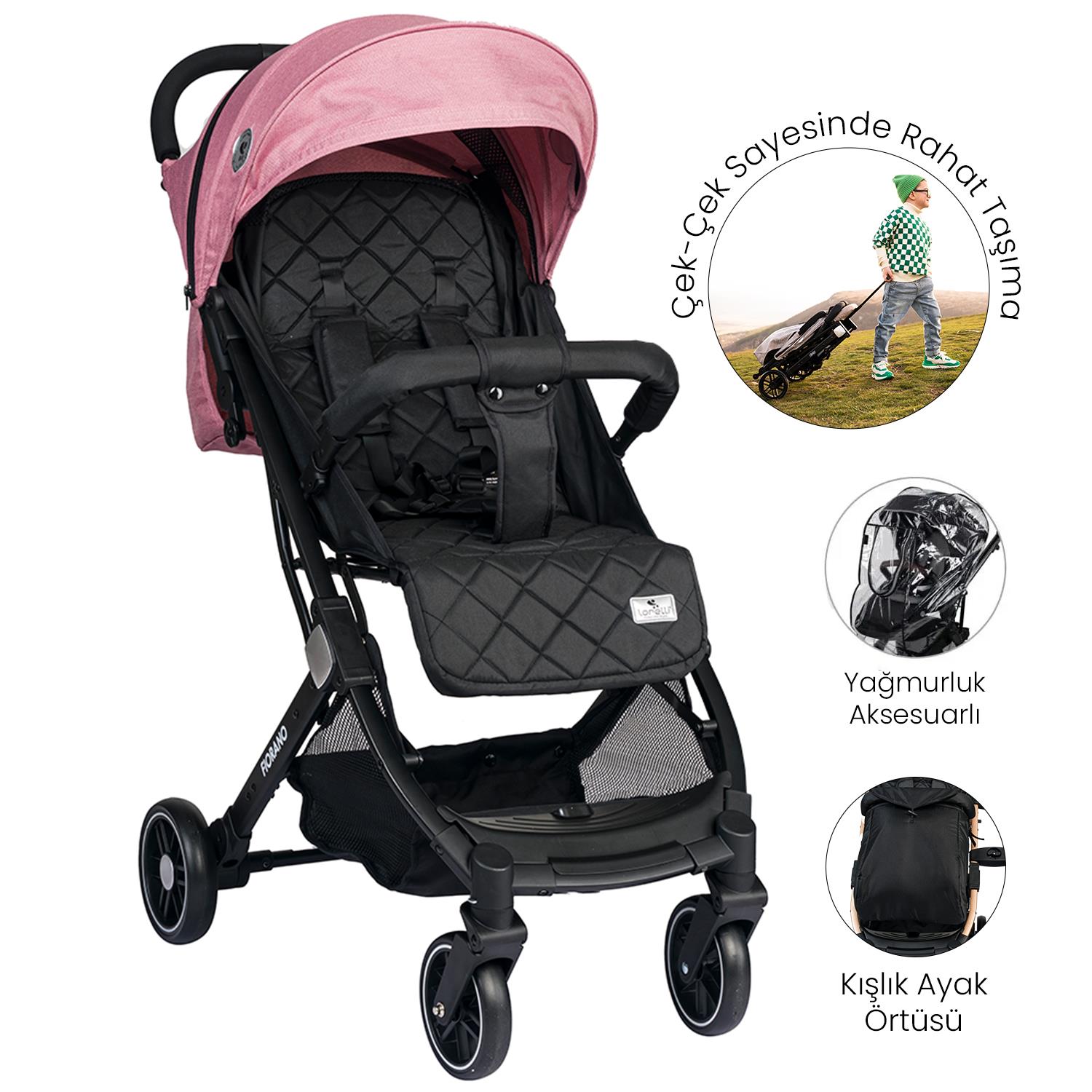 Lorelli Fiorano Kabin Boy Bebek Arabası - Rose Quartz