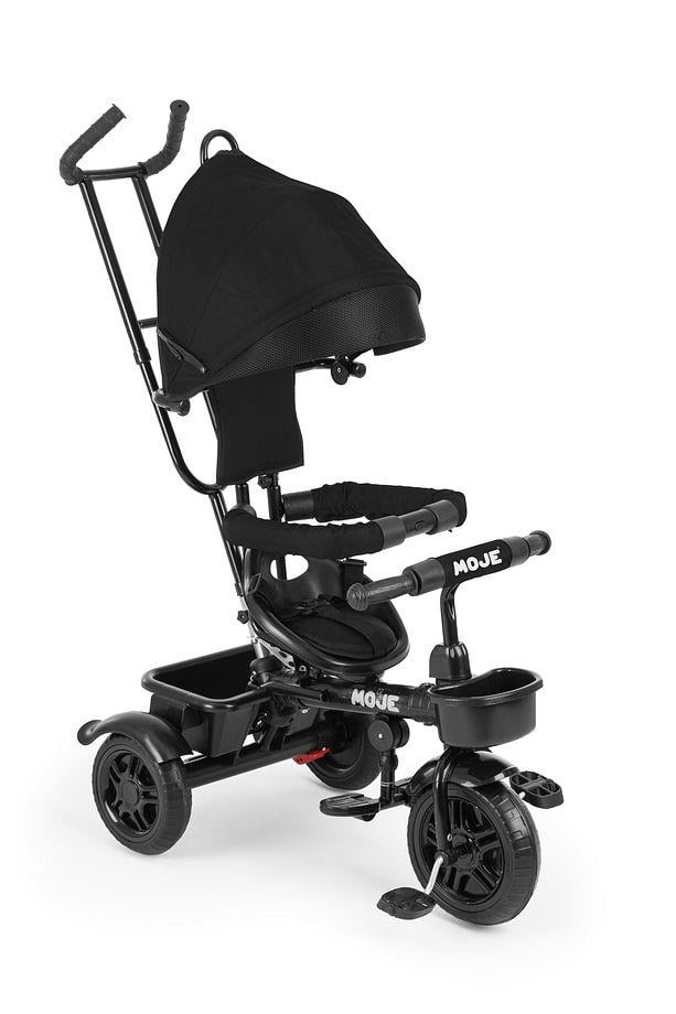 Moje Style Ebeveyn Kontrollü Tenteli Üç Tekerli İtmeli Bisiklet Siyah