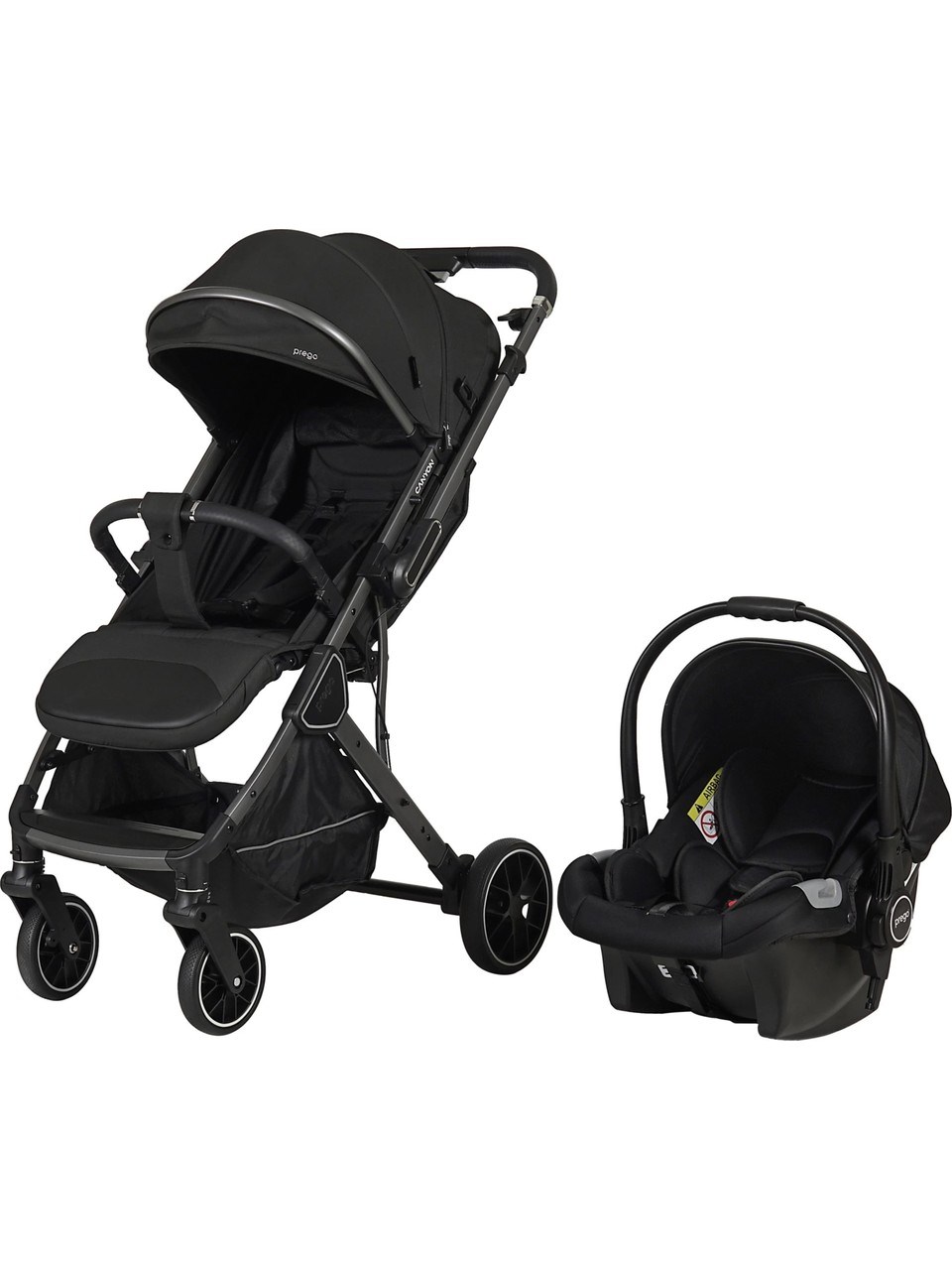 Prego Canyon Çift Yönlü Kabin Boy & Travel Set Bebek Arabası - Black