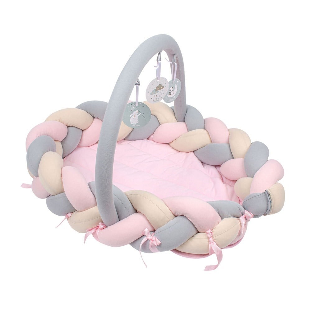 Sevi Bebe 3 in 1 Çok Fonksiyonlu Örgü Yatak & Kenar Koruyucu - Pembe 521-2