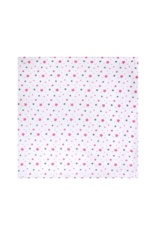 Sevi Bebe Desenli Müslin Battaniye 100x100 cm - Yıldız Yağmuru Pembe 353-140-2
