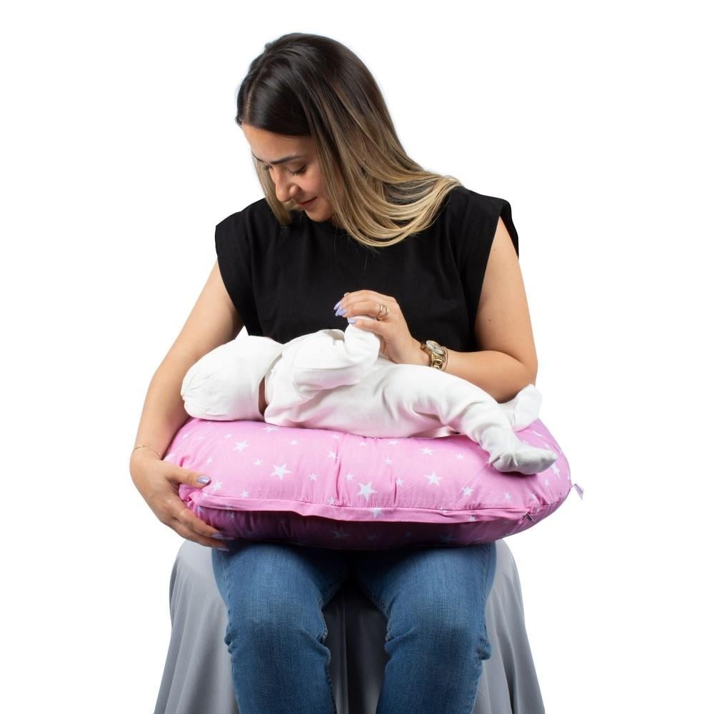 Sevi Bebe Eko Anne Bebek Minderi - Pembe Yıldız 2-117-2