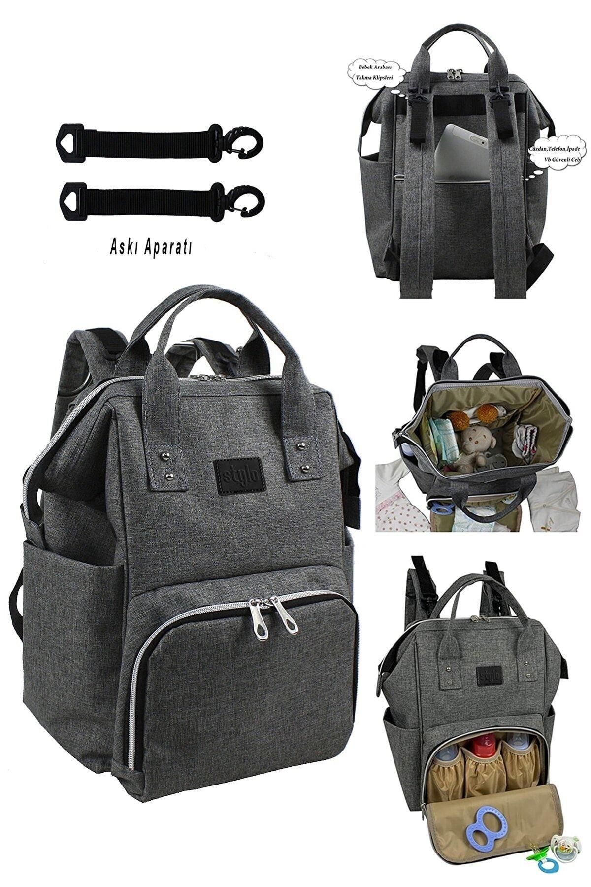 Stylo Doce Anne Bebek Bakım Sırt Çantası ( Siyah Baskılı )