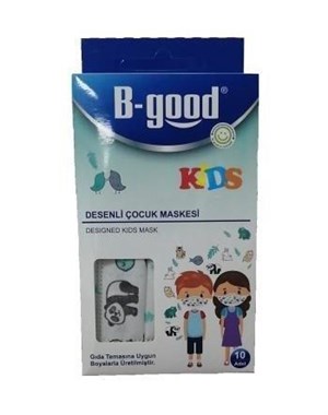 B-Good Kids Desenli Çocuk Maskesi 10 Adet