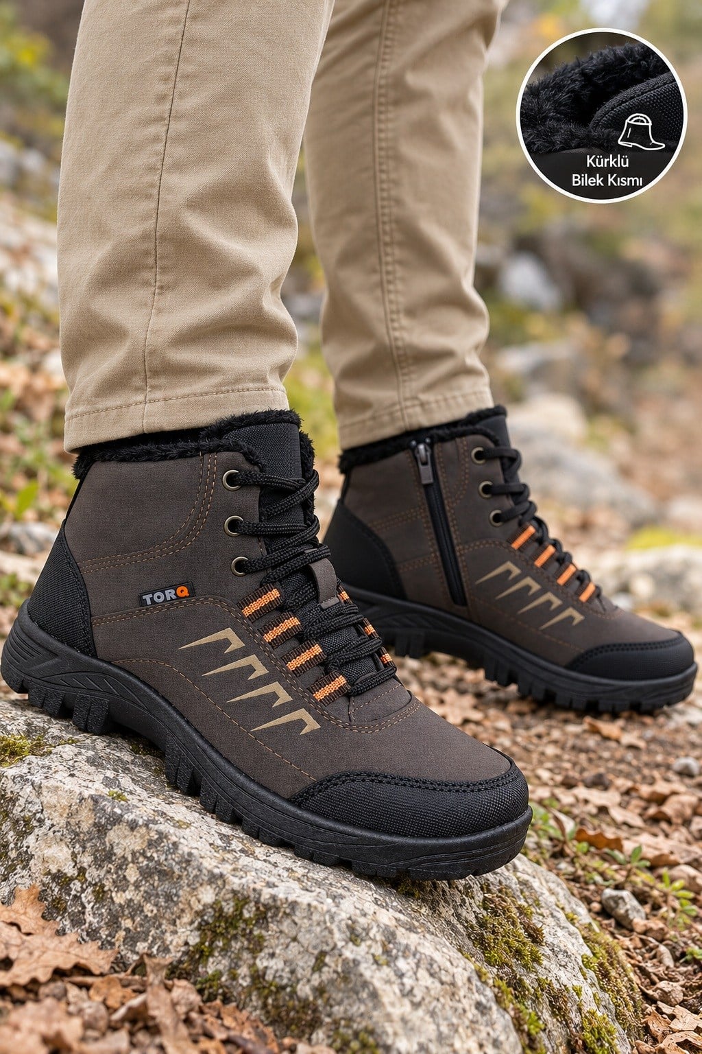 Vojo Fix İçi Tüylü Fermuarlı Günlük Outdoor Erkek Bot