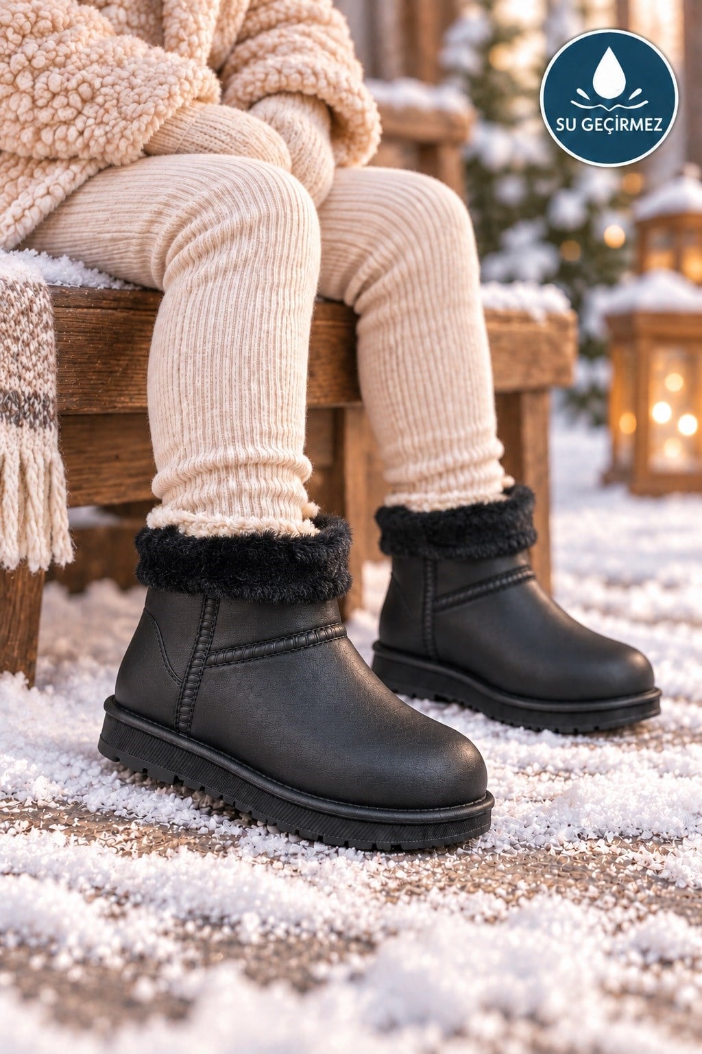 Vojo Kids Lina Su Geçirmez Kürklü Hafif Çocuk Günlük Bot