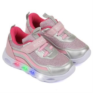 Buckhead 4055 Led Işıklı Cırtlı Kız Çocuk Sneaker Ayakkabı