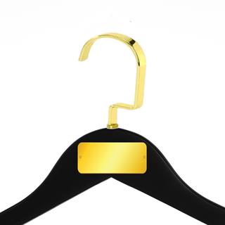 100 Adet Siyah Elbise Askısı Gold Amerikan Kanca Gold Metal Plaka