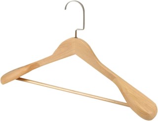 50  Adet Ahşap Ceket Askısı  Kalın Omuzlu Ahşap Kaban  Askısı Takım Elbise Askısı Vernikli Nikel Lüks Kanca 45 Cm