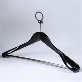 25 Adet Otel Tipi Elbise Askısı Siyah Otel Tipi Ceket Askısı 44 cm