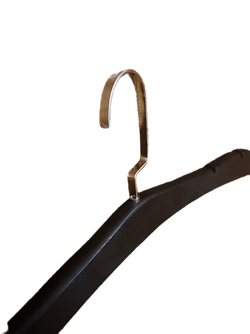 100 Adet Ahşap Gelinlik Askısı Siyah Abiye Askısı Kalın Kaftan Askısı 43 Cm Nikel Amerikan Kanca