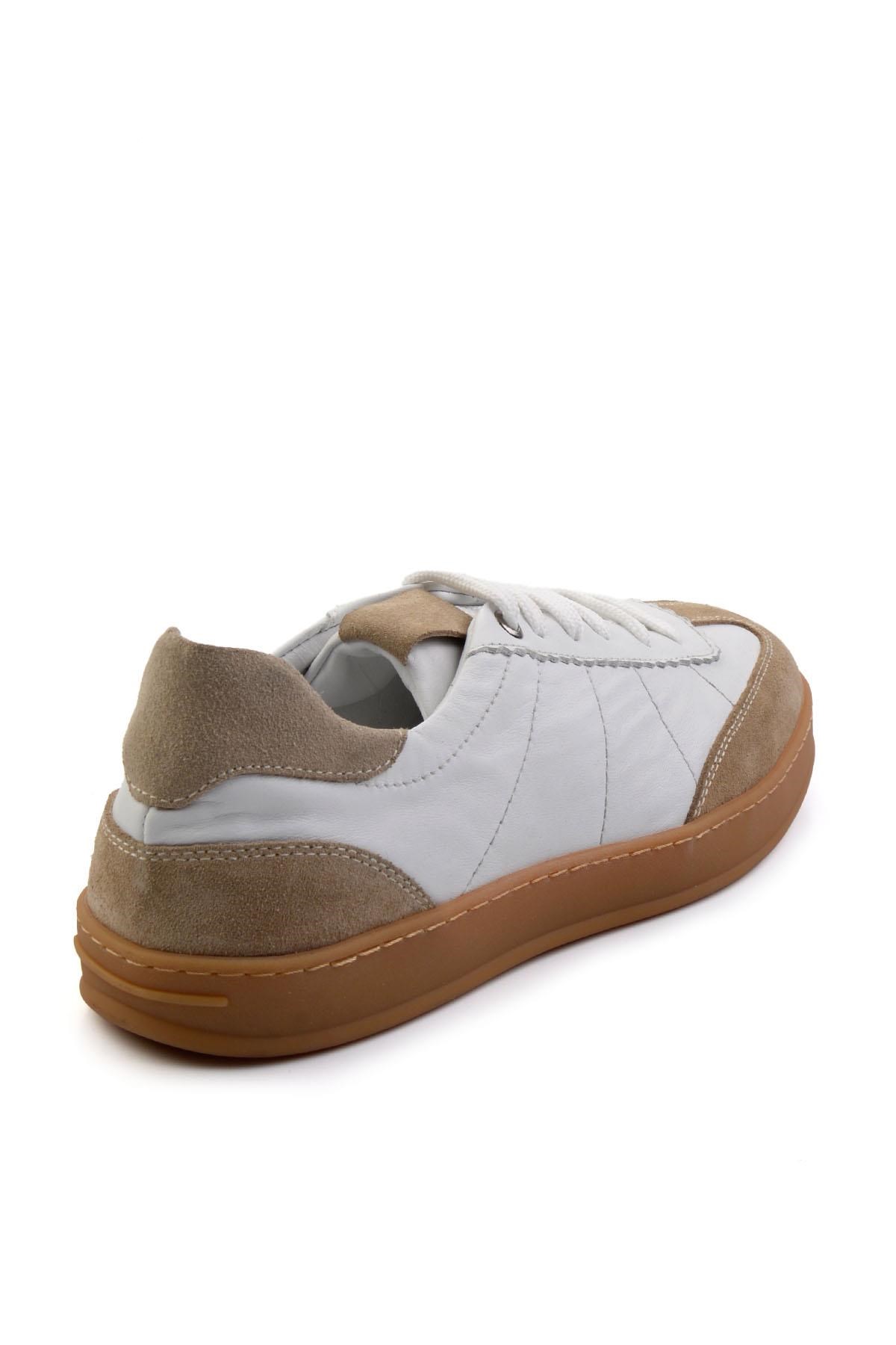 Bej Hakiki Deri Erkek Sneaker E01087114702