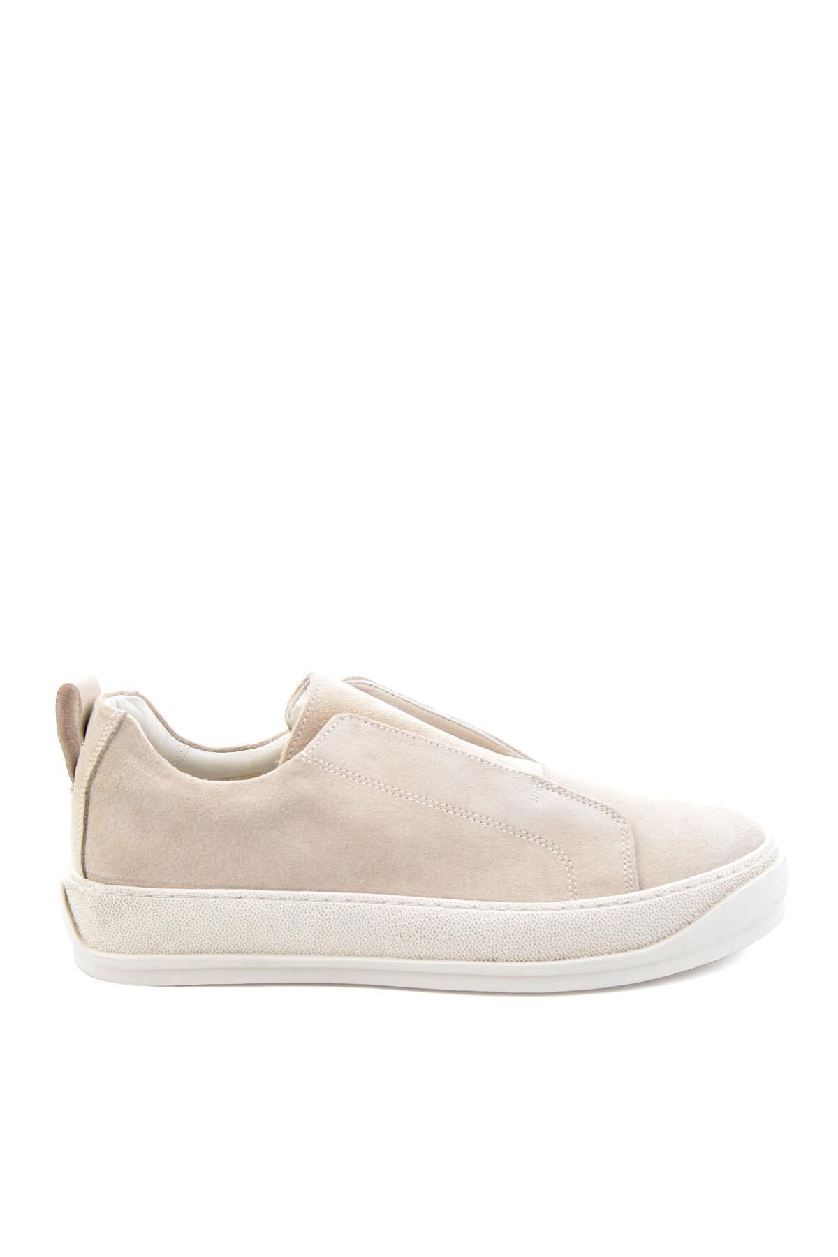 Bej Hakiki Deri Erkek Sneaker E01549000402