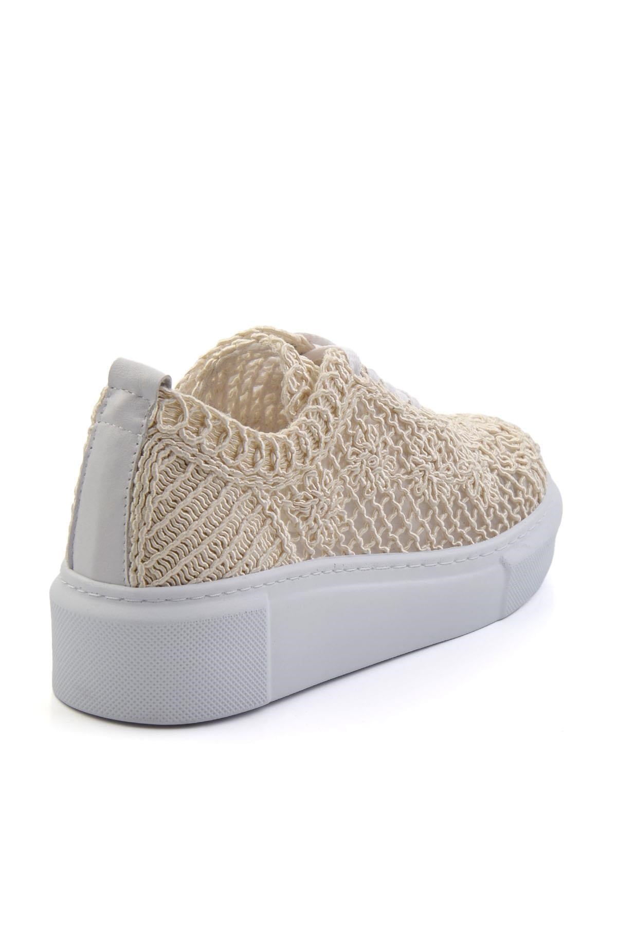 Bej Hakiki Deri Kadın Sneaker K01303018716