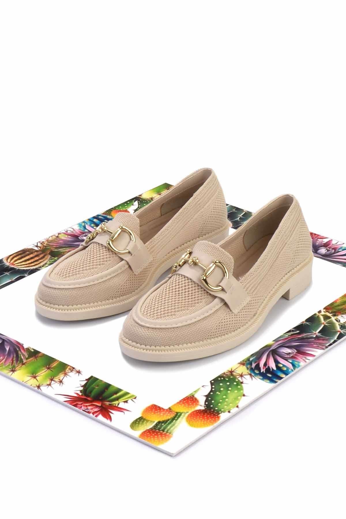 Bej  Kadın Loafer Ayakkabı K01362245882
