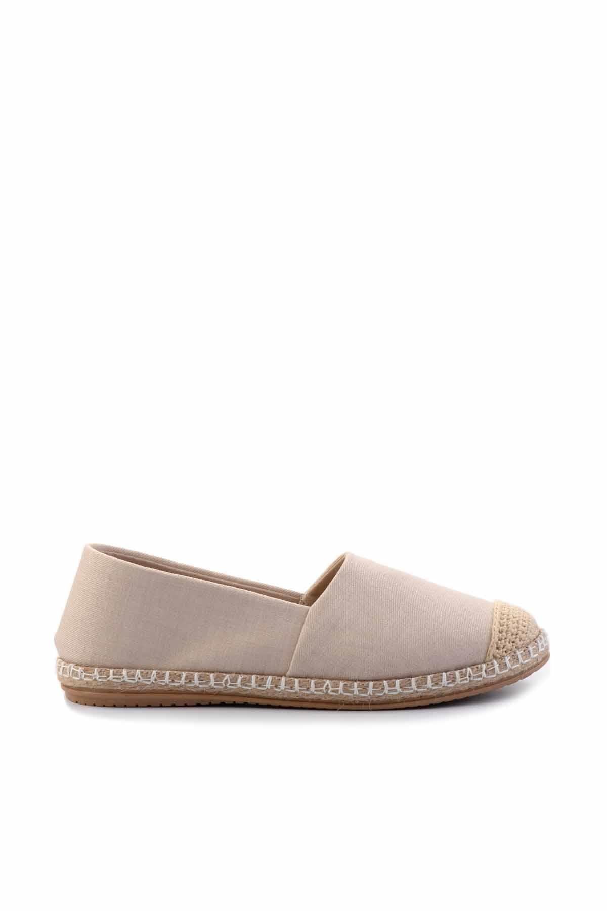 Bej Keten  Kadın Espadril K01125010018