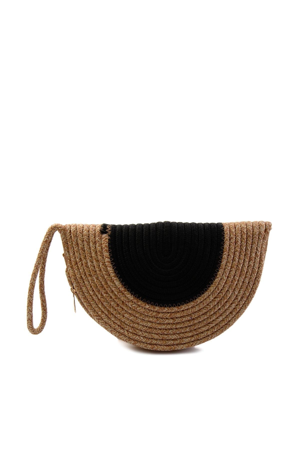 Bej Siyah  Kadın Postacı Çanta C06619104628