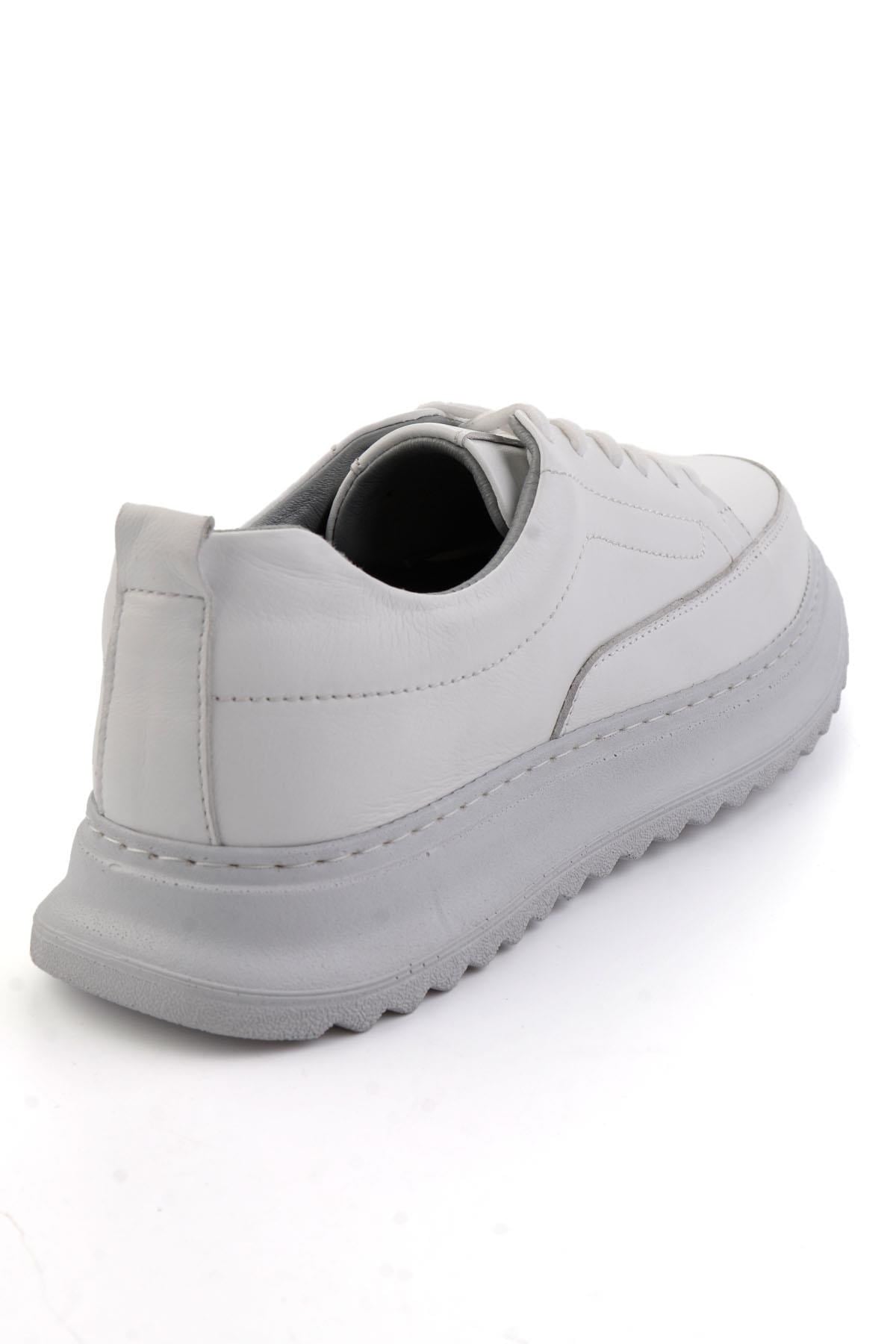Beyaz Hakiki Deri Erkek Sneaker E01535415003