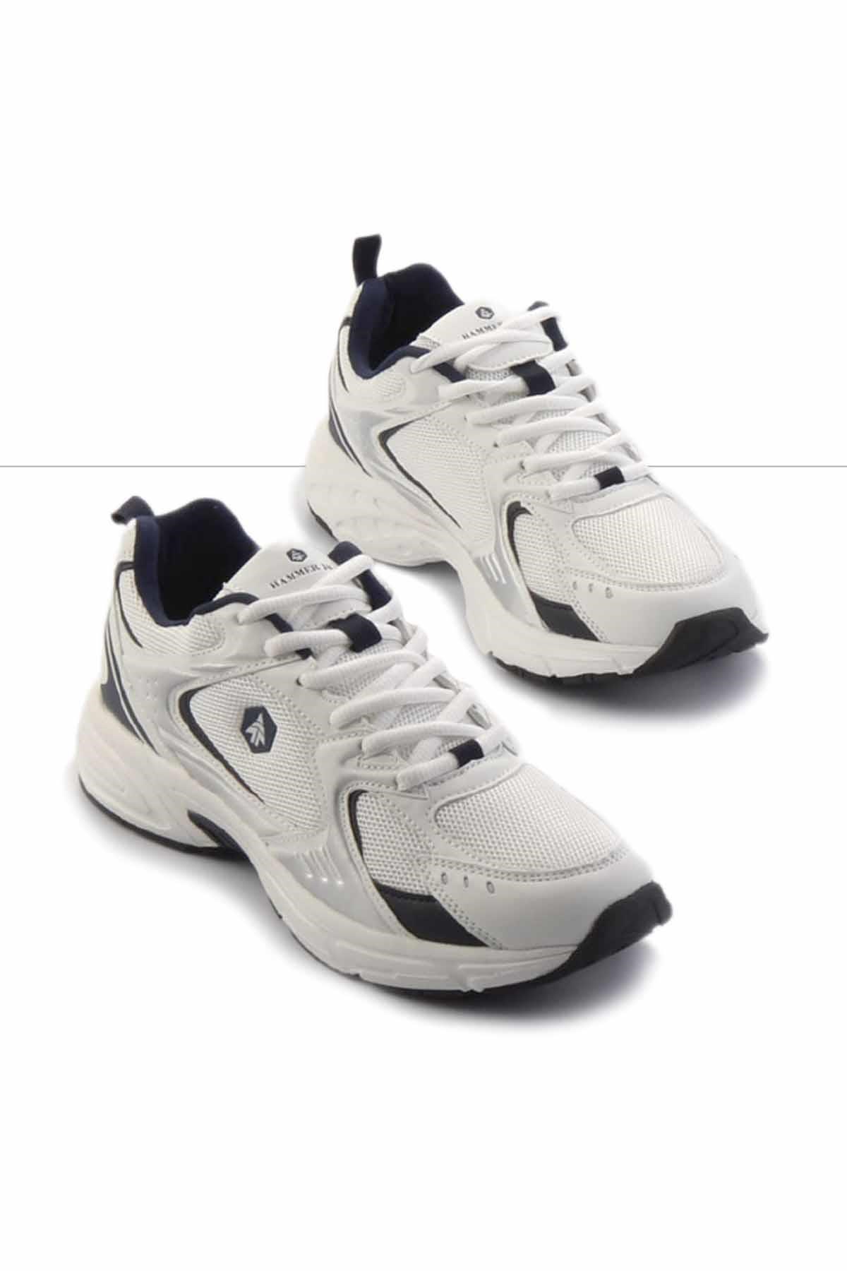 Beyaz Lacivert  Erkek Sneaker E01142314485