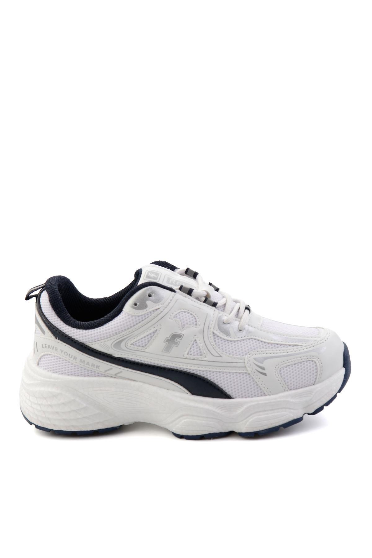 Beyaz Lacivert  Kadın Sneaker K01027032922