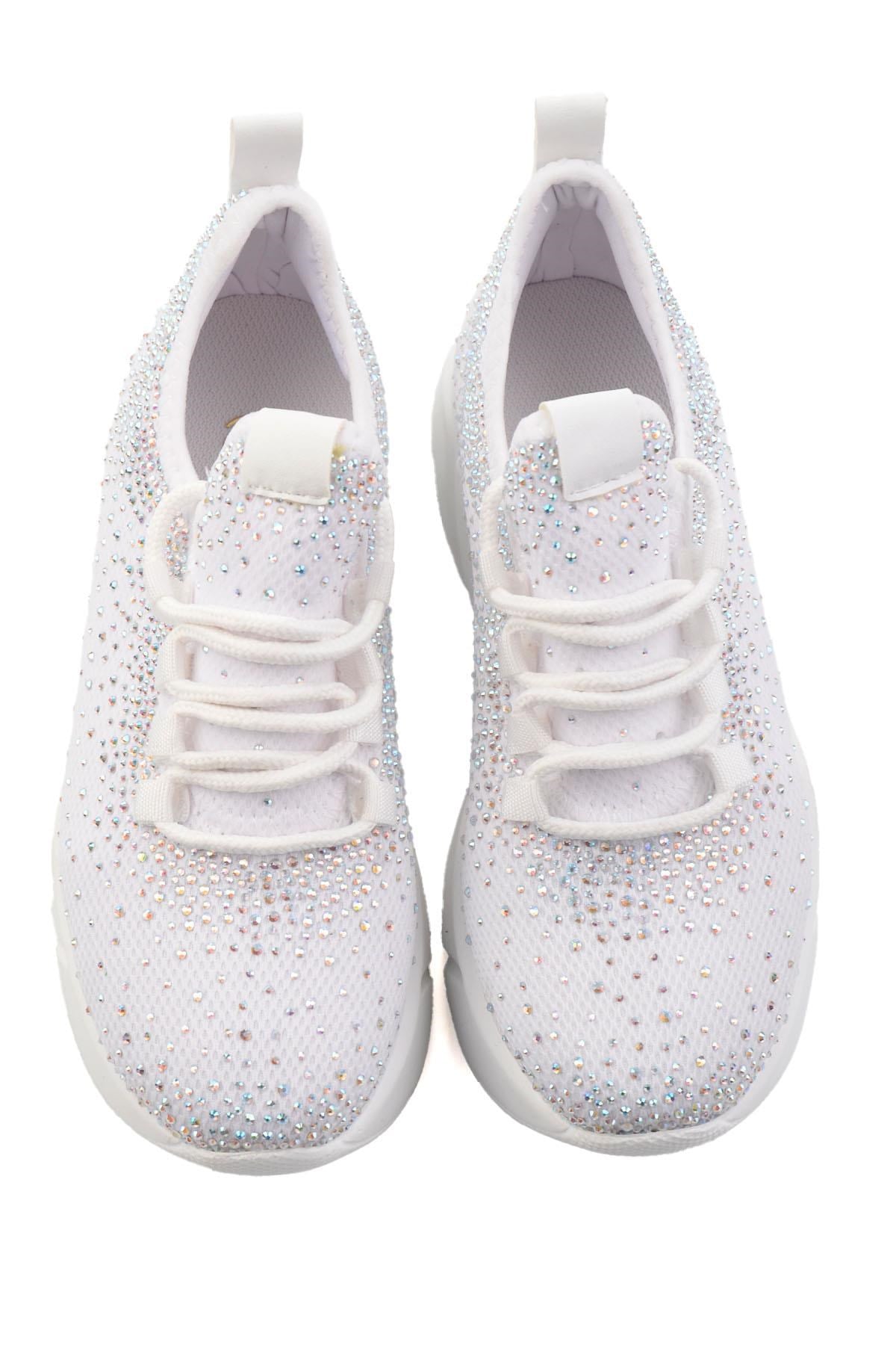 Beyaz Triko  Kadın Sneaker K01824040382