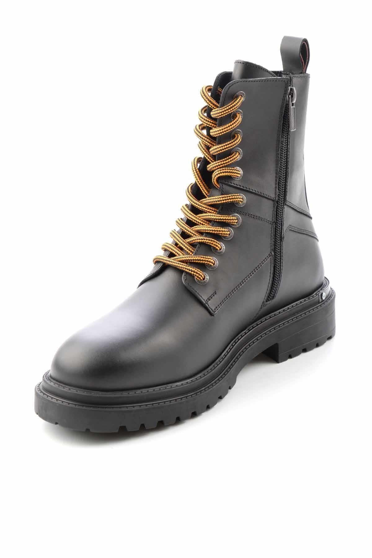 Black Hakiki Deri Erkek Bot & Bootie HD1777155303