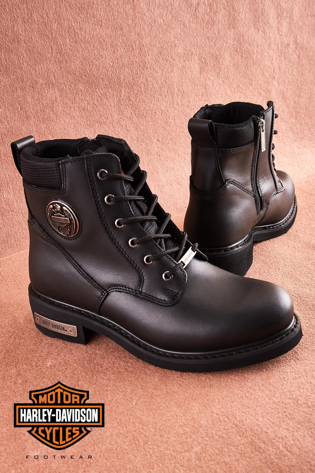Black Hakiki Deri Erkek Bot & Bootie HD1777009803