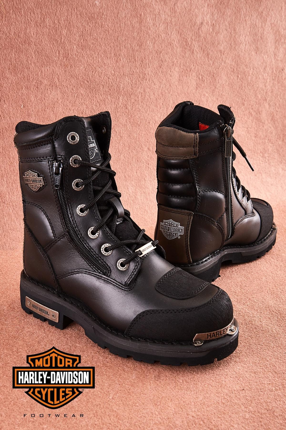 Black Hakiki Deri Kadın Bot & Bootie HD0777032103