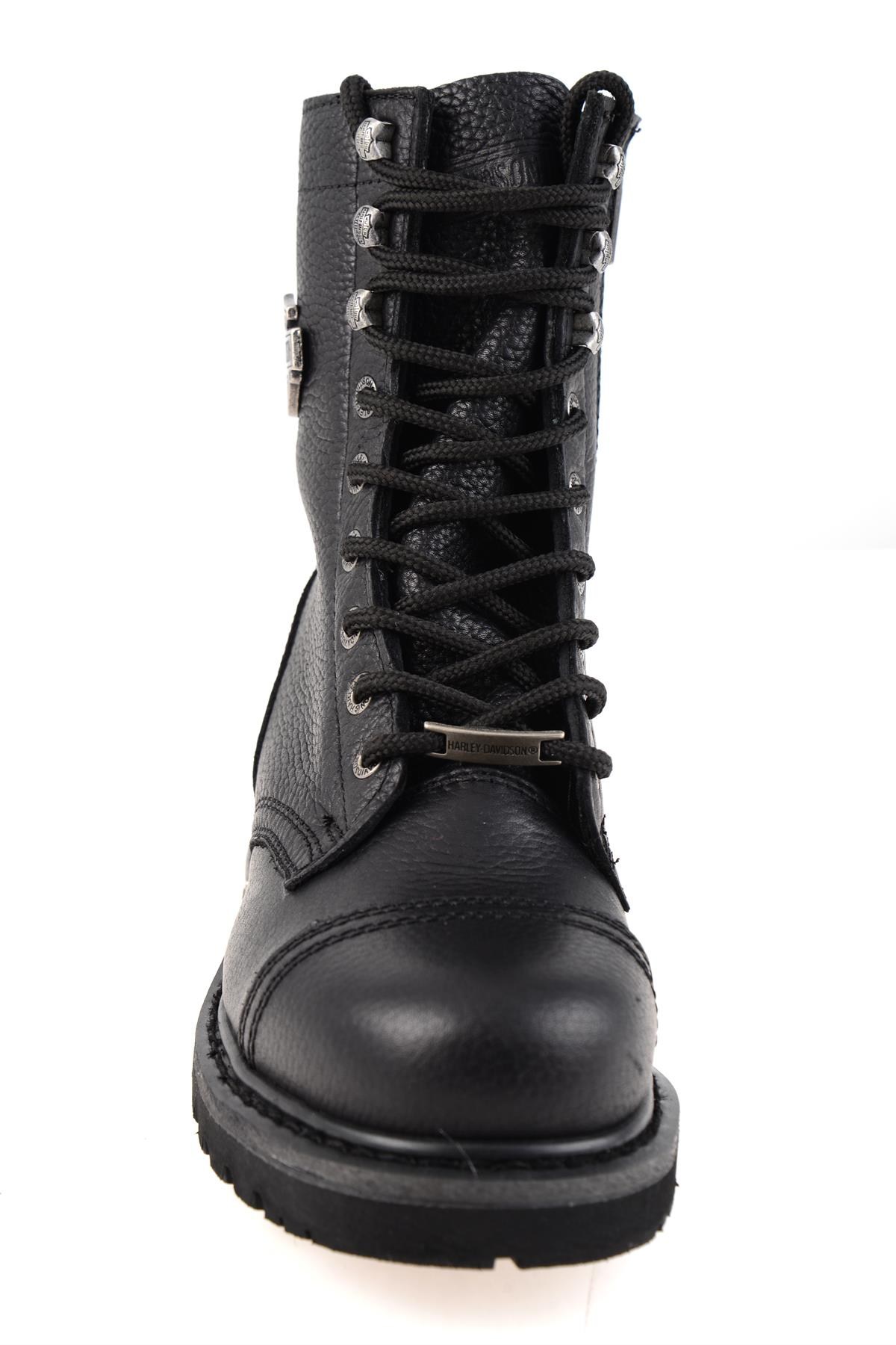 Black Hakiki Deri Kadın Bot & Bootie HD0777032803