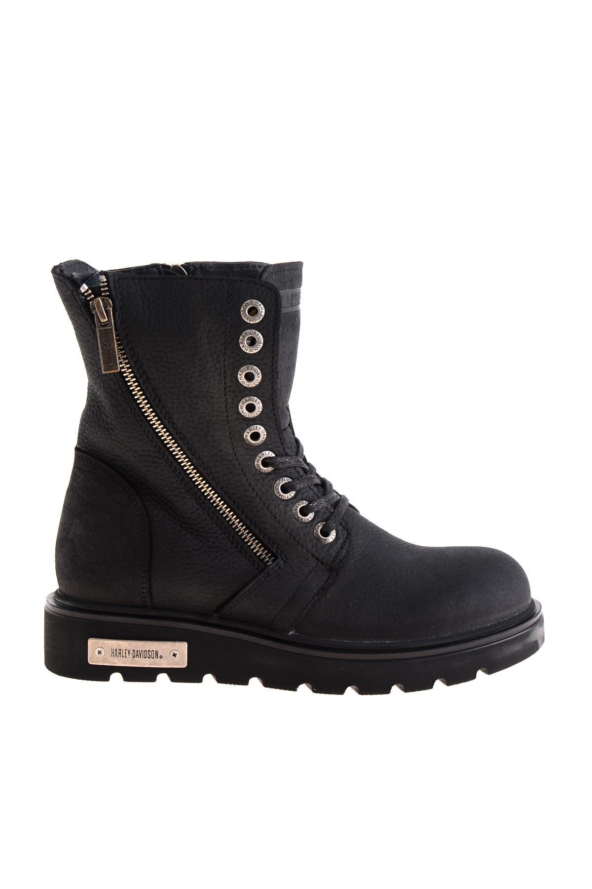 Black Hakiki Deri Kadın Bot & Bootie M0777053903