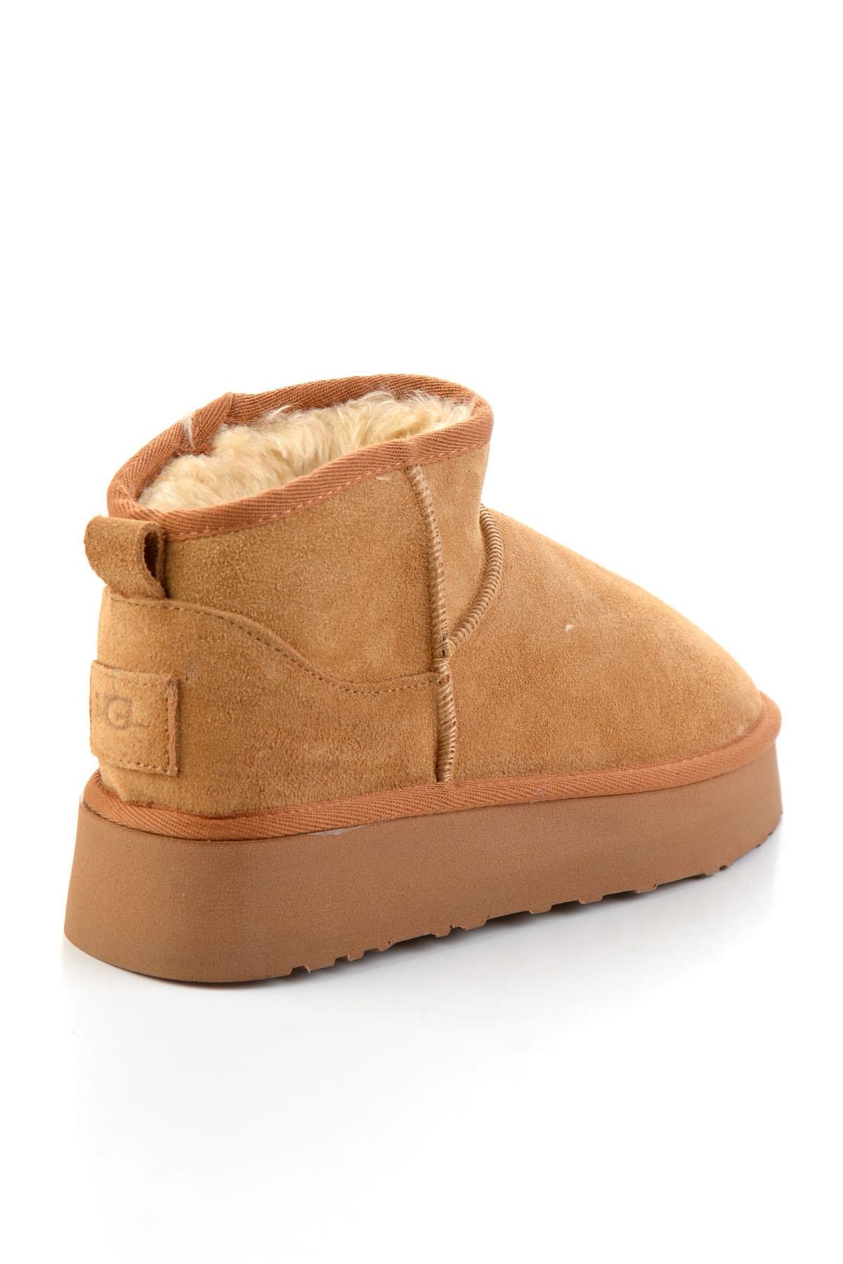 Camel Hakiki Deri Kadın Bot & Bootie K02422009002