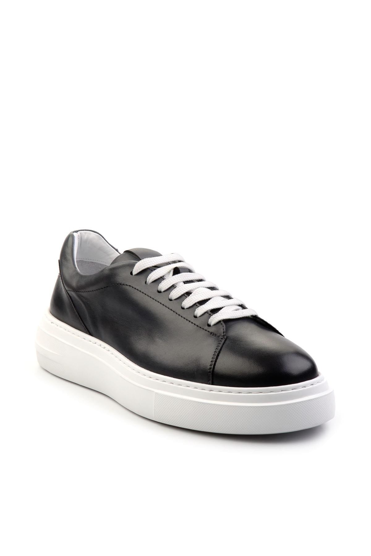 Gri Hakiki Deri Erkek Sneaker E01083016803