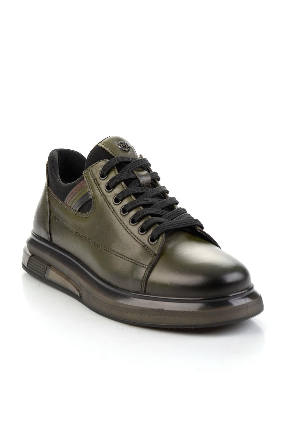 Haki Hakiki Deri Erkek Sneaker E01398142843