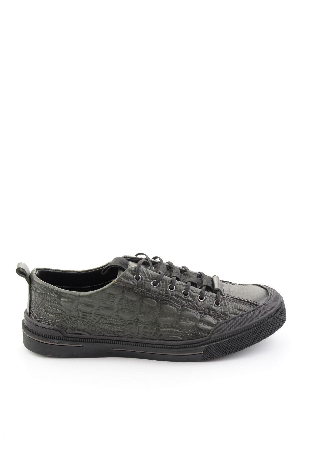 Haki Hakiki Deri Erkek Sneaker E01900251044