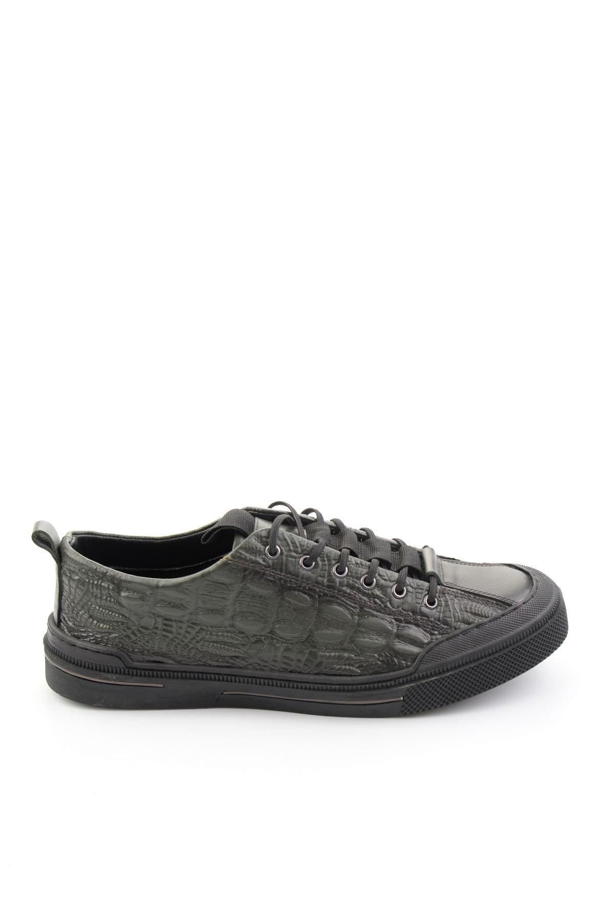 Haki Hakiki Deri Erkek Sneaker E01900251044