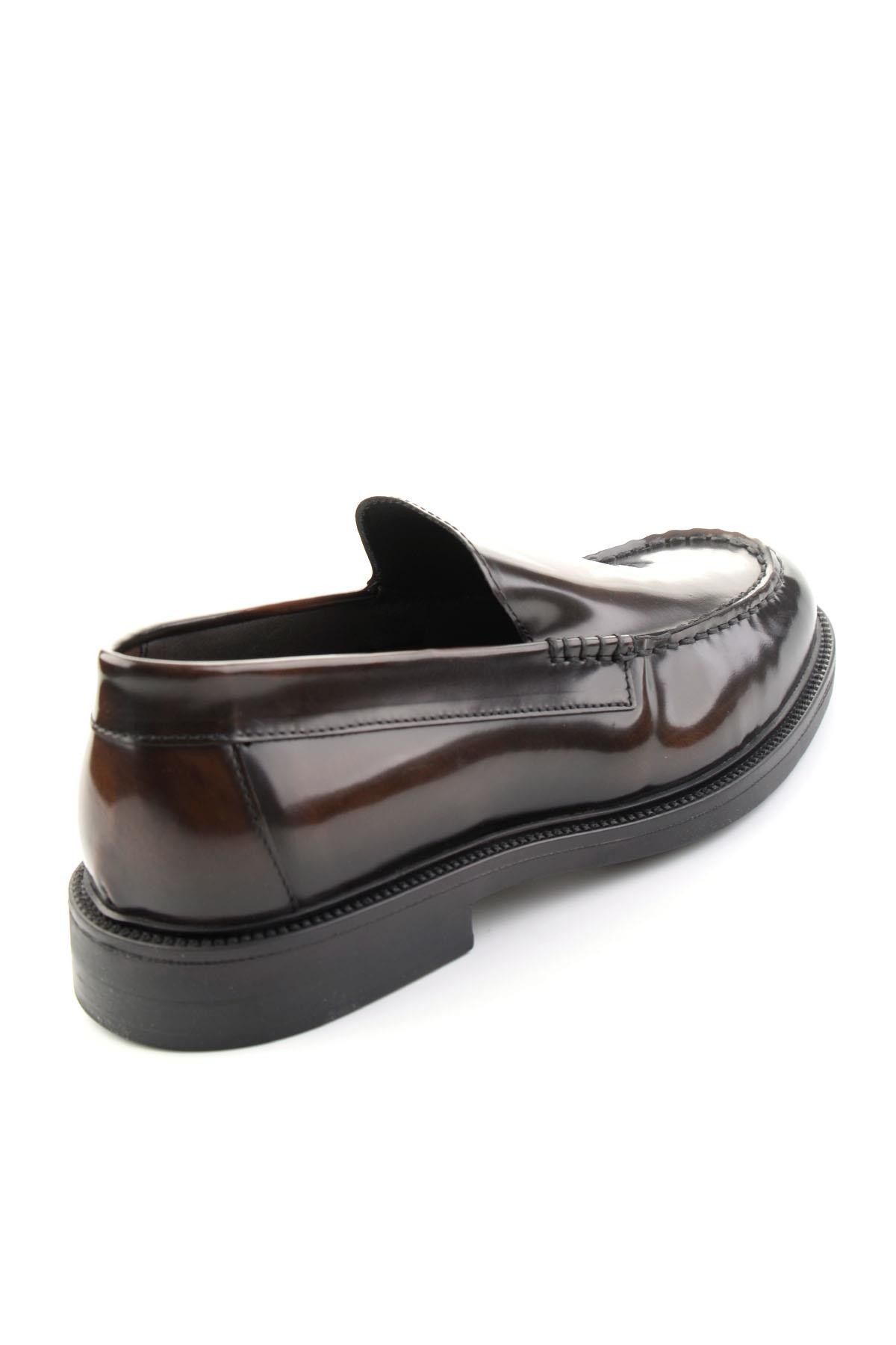 Kahve Açma Hakiki Deri Erkek Loafer Ayakkabı E01648502614