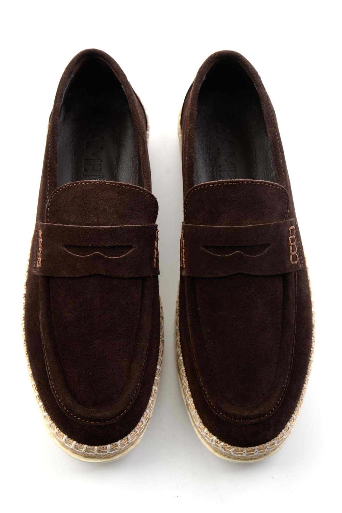 Kahve Hakiki Deri Erkek Loafer Ayakkabı E01698198602