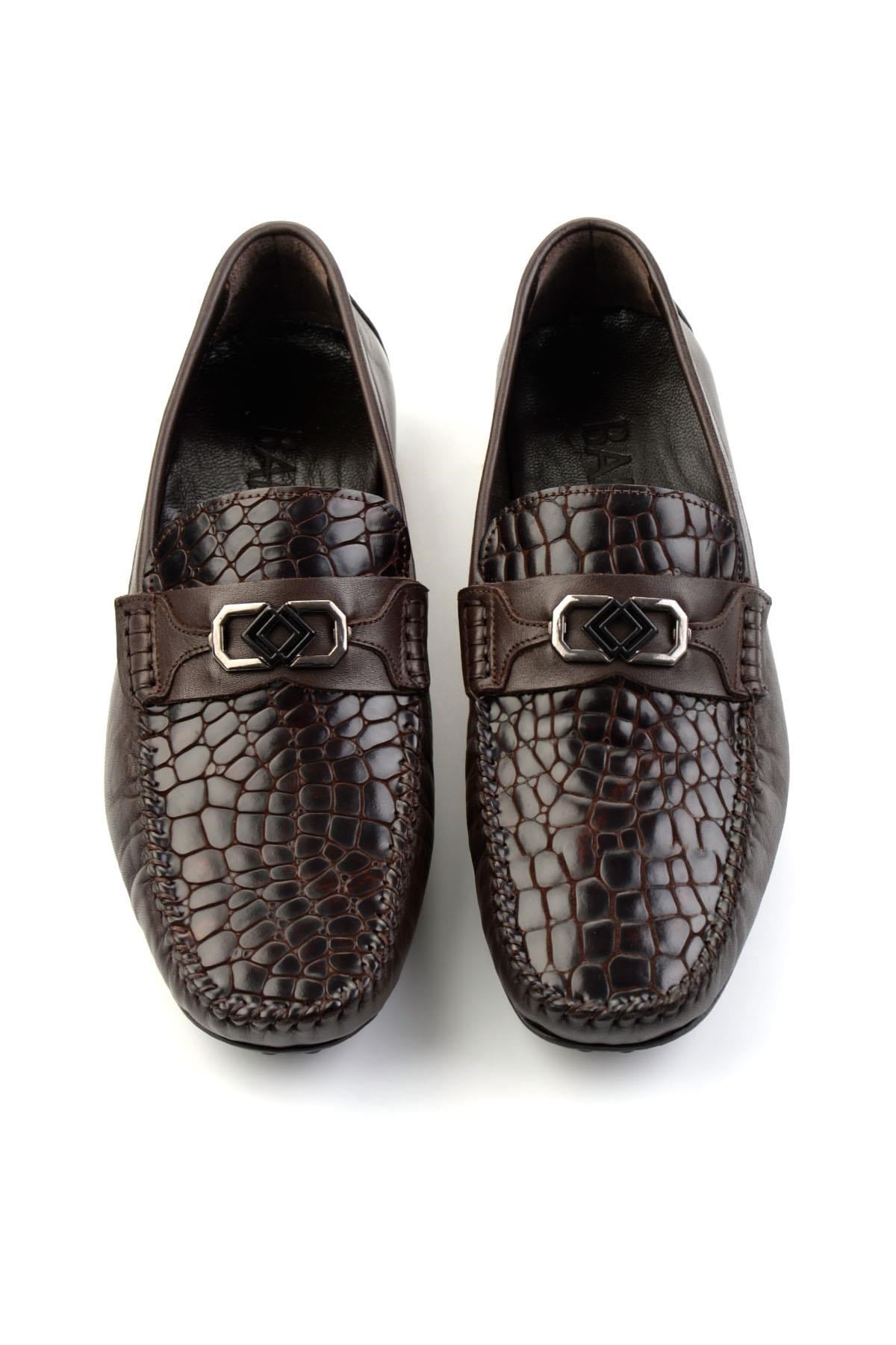 Kahve Hakiki Deri Erkek Loafer Ayakkabı E01757714803