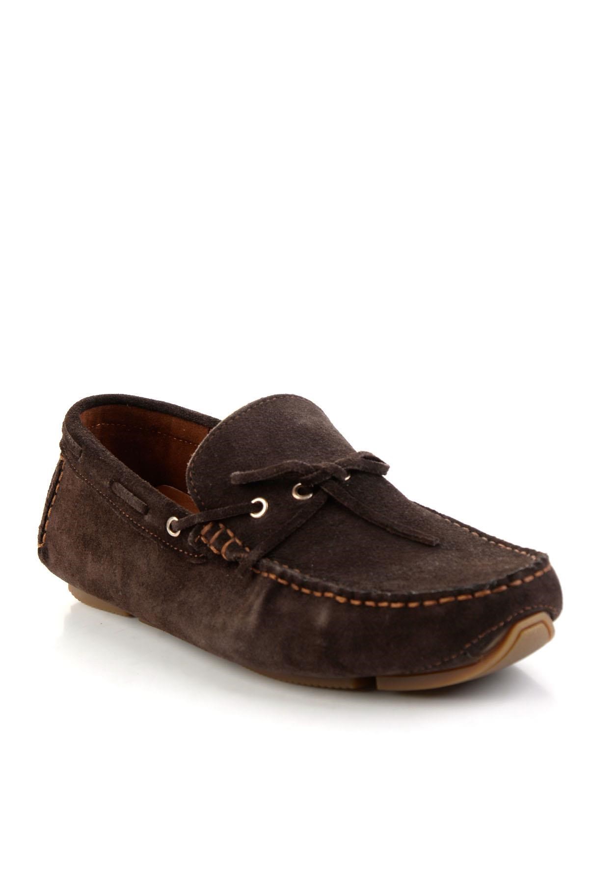 Kahve Hakiki Deri Erkek Loafer Ayakkabı E01547070102