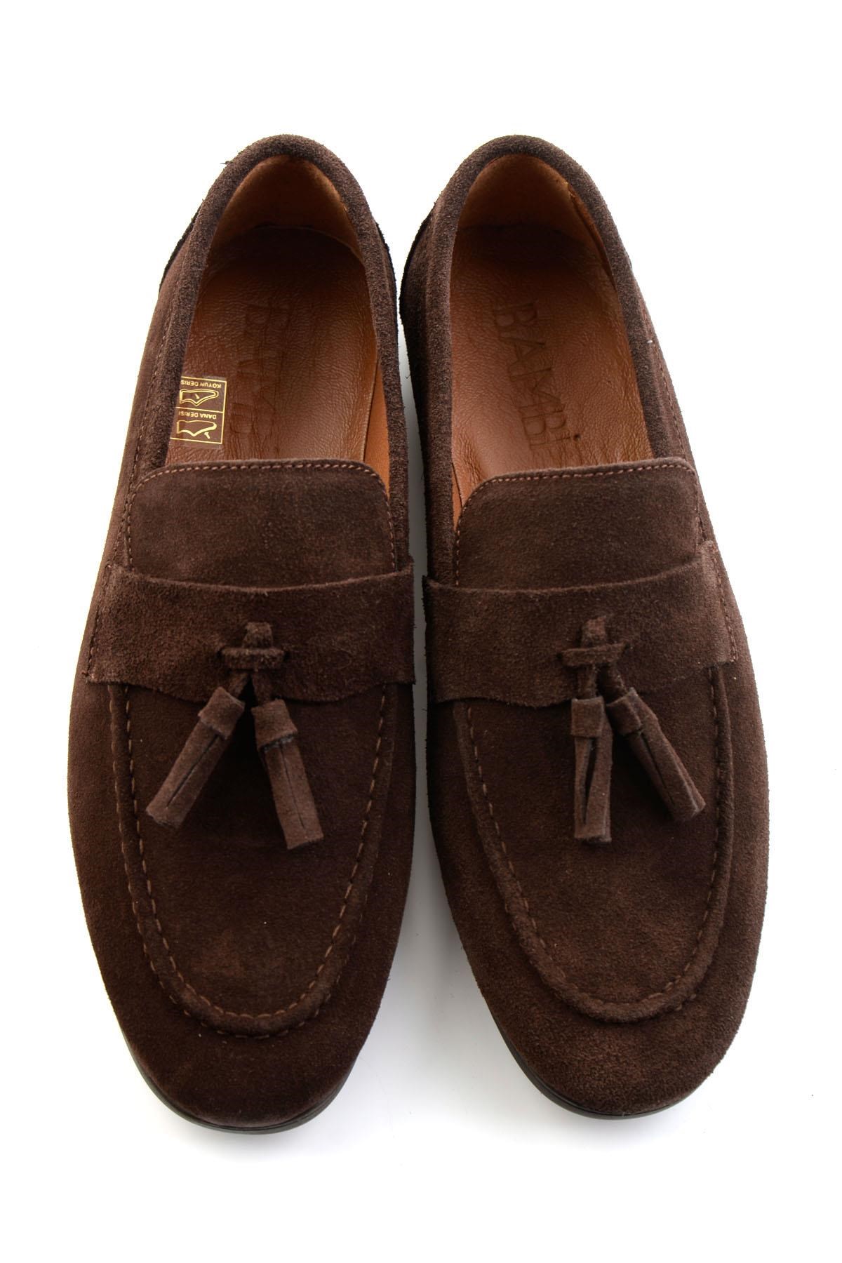 Kahve Hakiki Deri Erkek Loafer Ayakkabı E01594456502