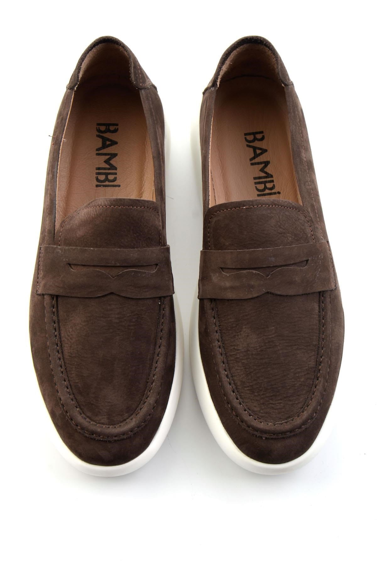 Kahve Hakiki Deri Erkek Loafer Ayakkabı E01396304501