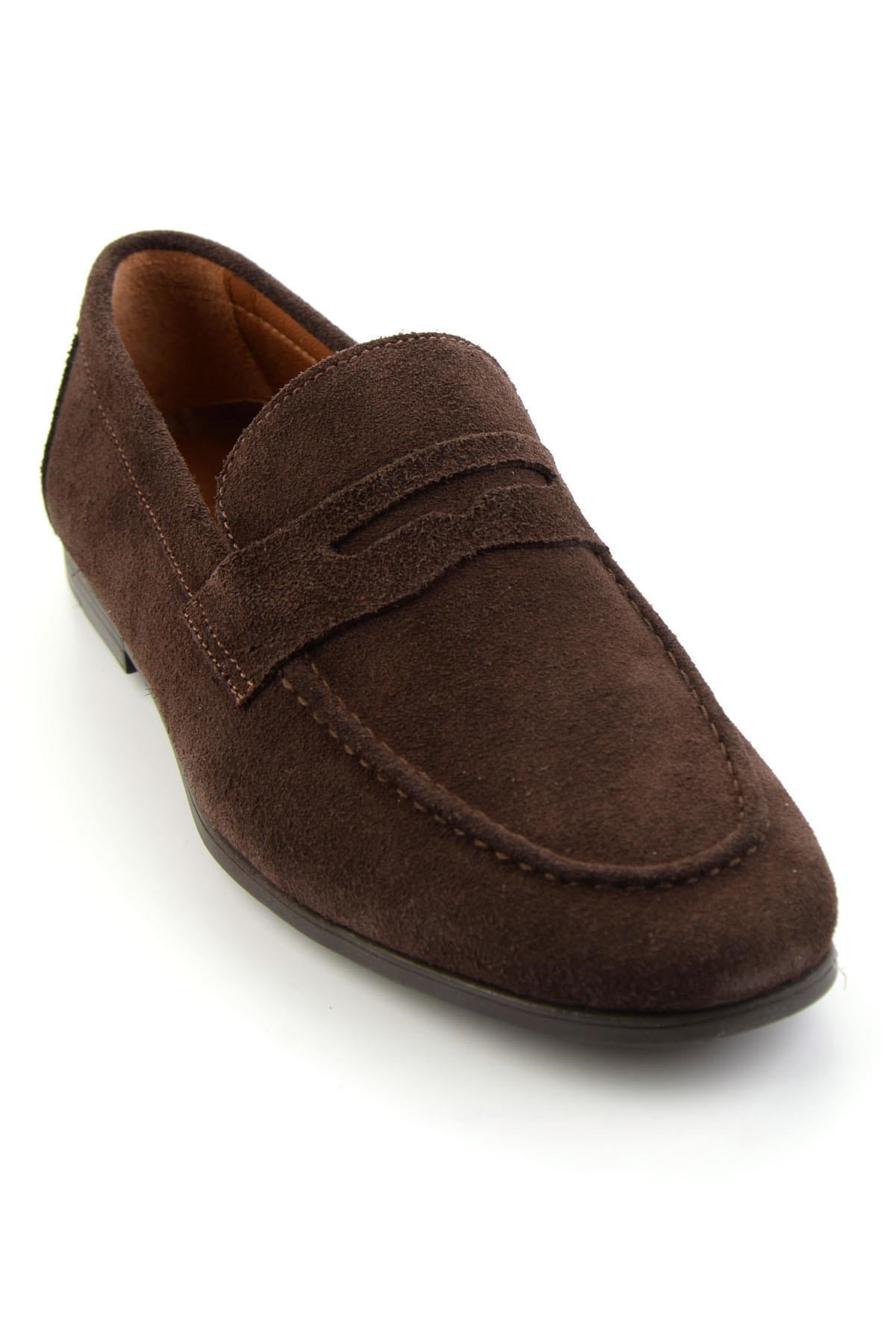 Kahve Hakiki Deri Erkek Loafer Ayakkabı E01594456402