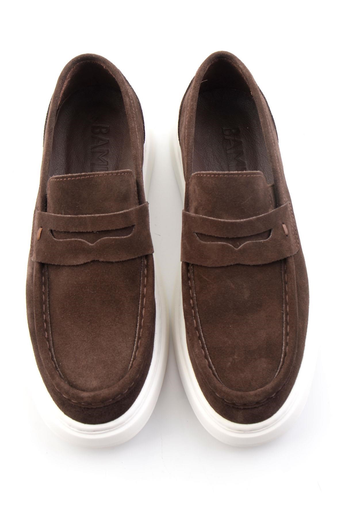 Kahve Hakiki Deri Erkek Loafer Ayakkabı E01593075302