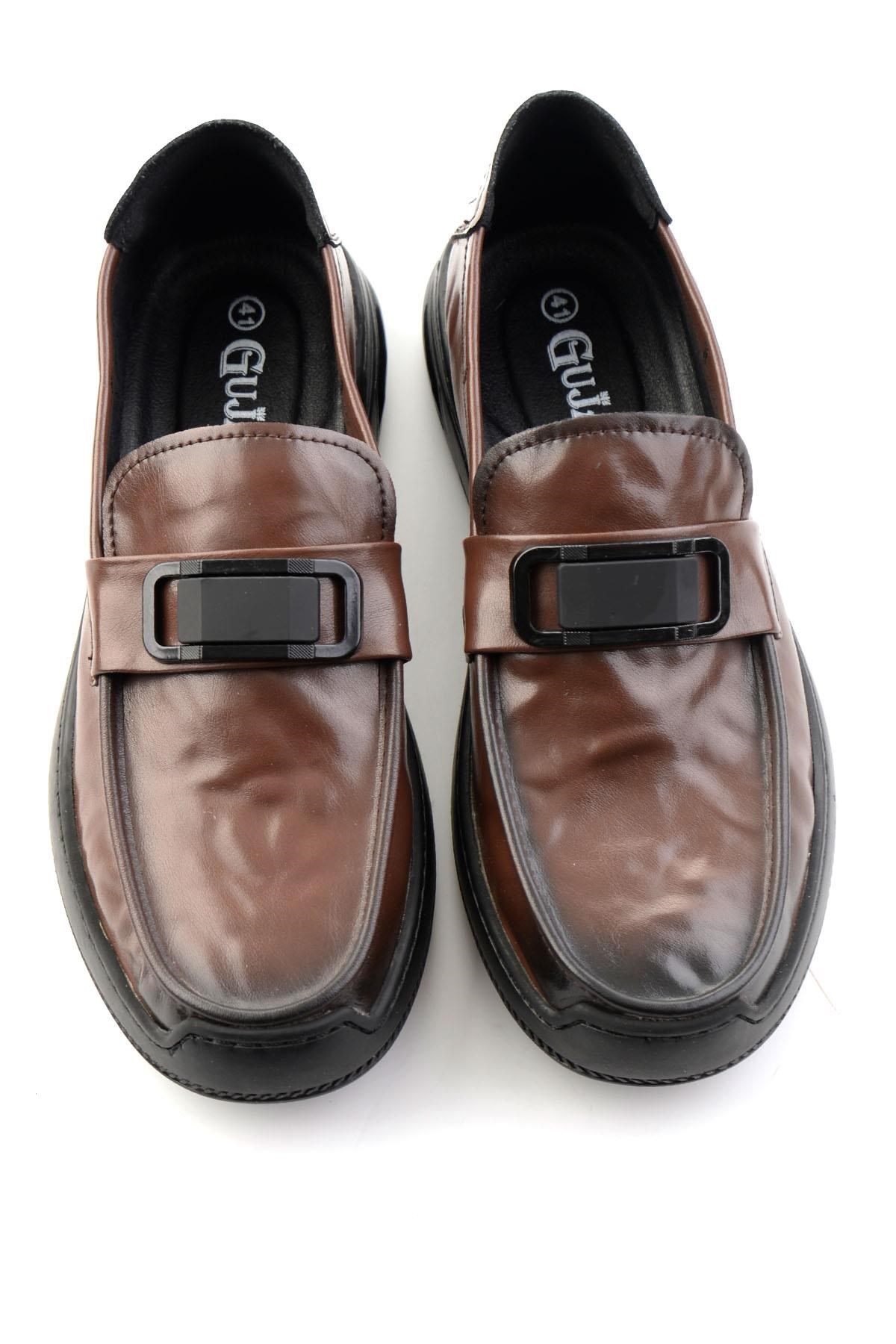 Kahve Hakiki Deri Erkek Loafer Ayakkabı E01185590203