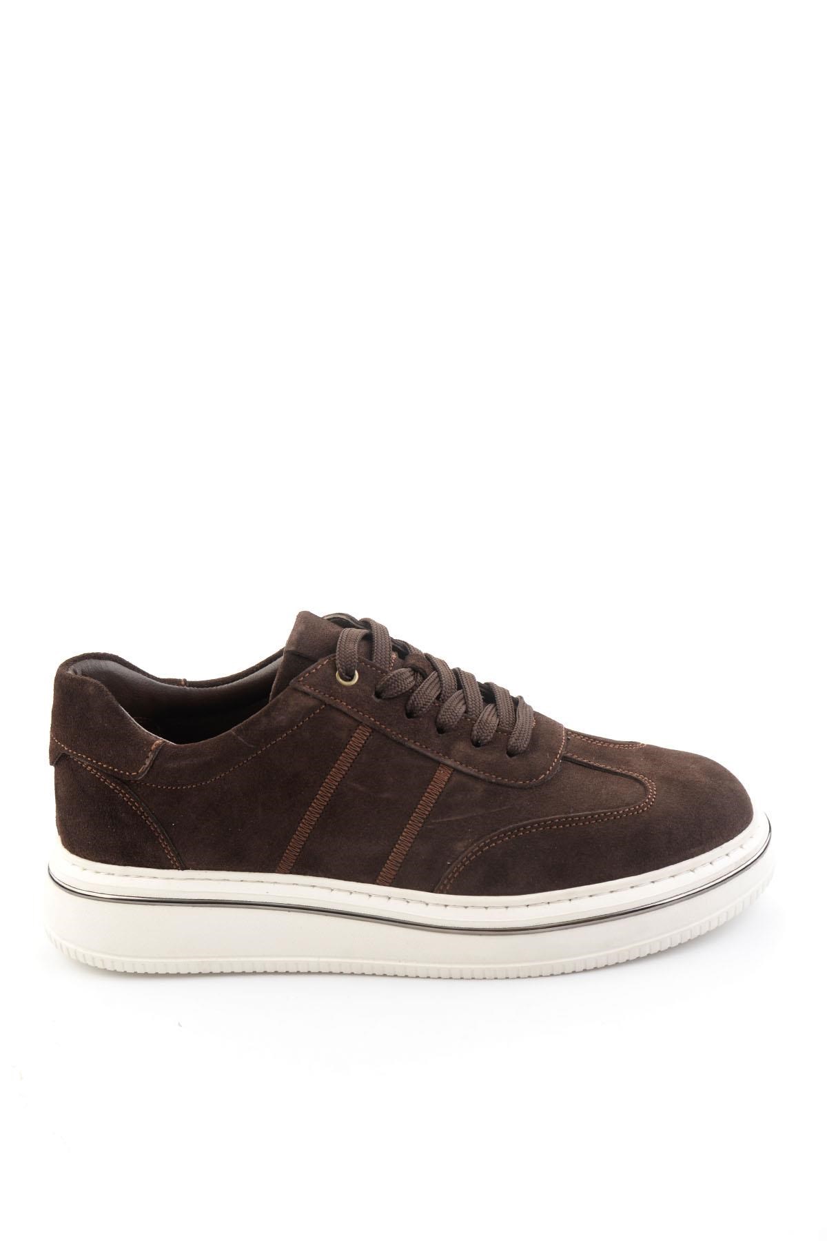 Kahve Hakiki Deri Erkek Sneaker E01089006202