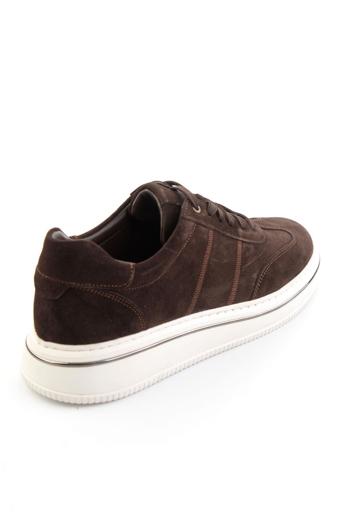 Kahve Hakiki Deri Erkek Sneaker E01089006202