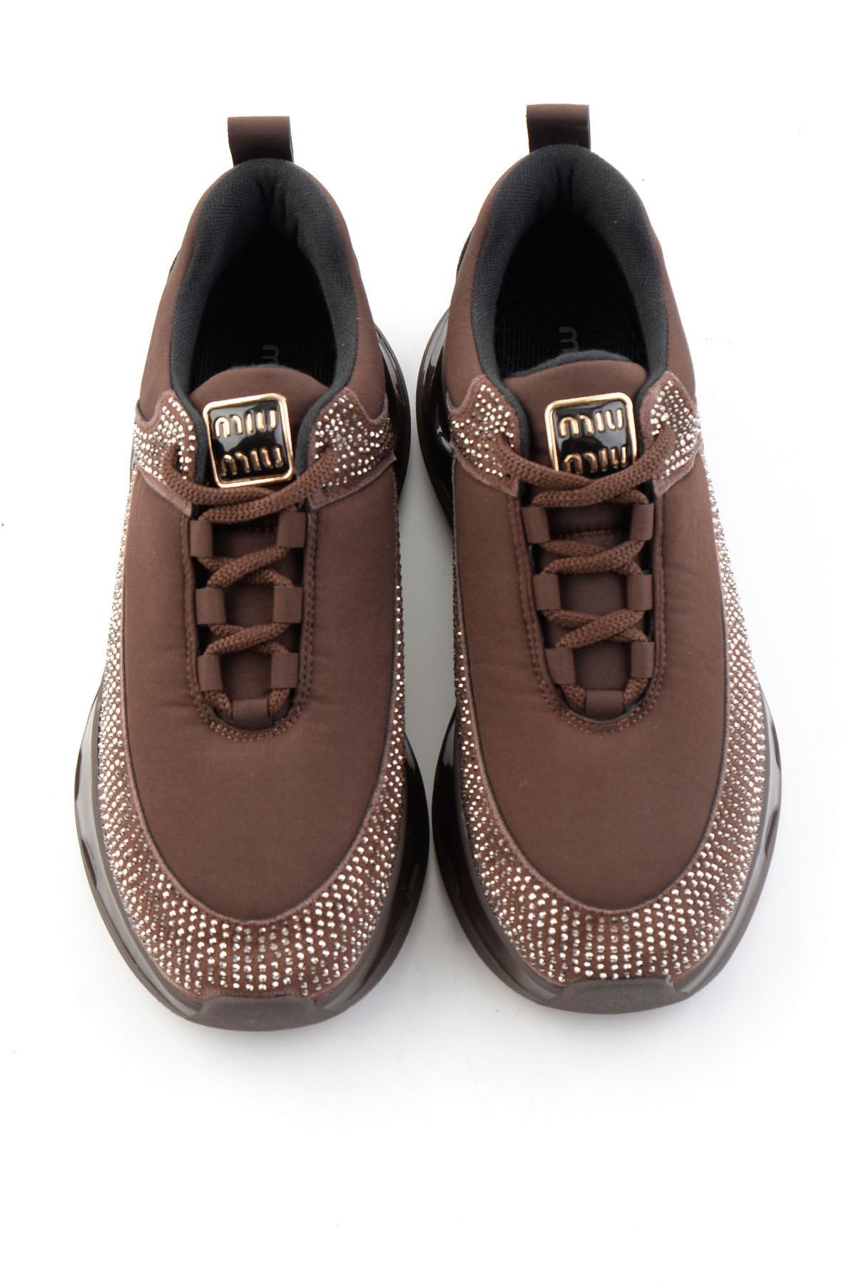 Kahve Mat Saten  Kadın Sneaker K01228091920