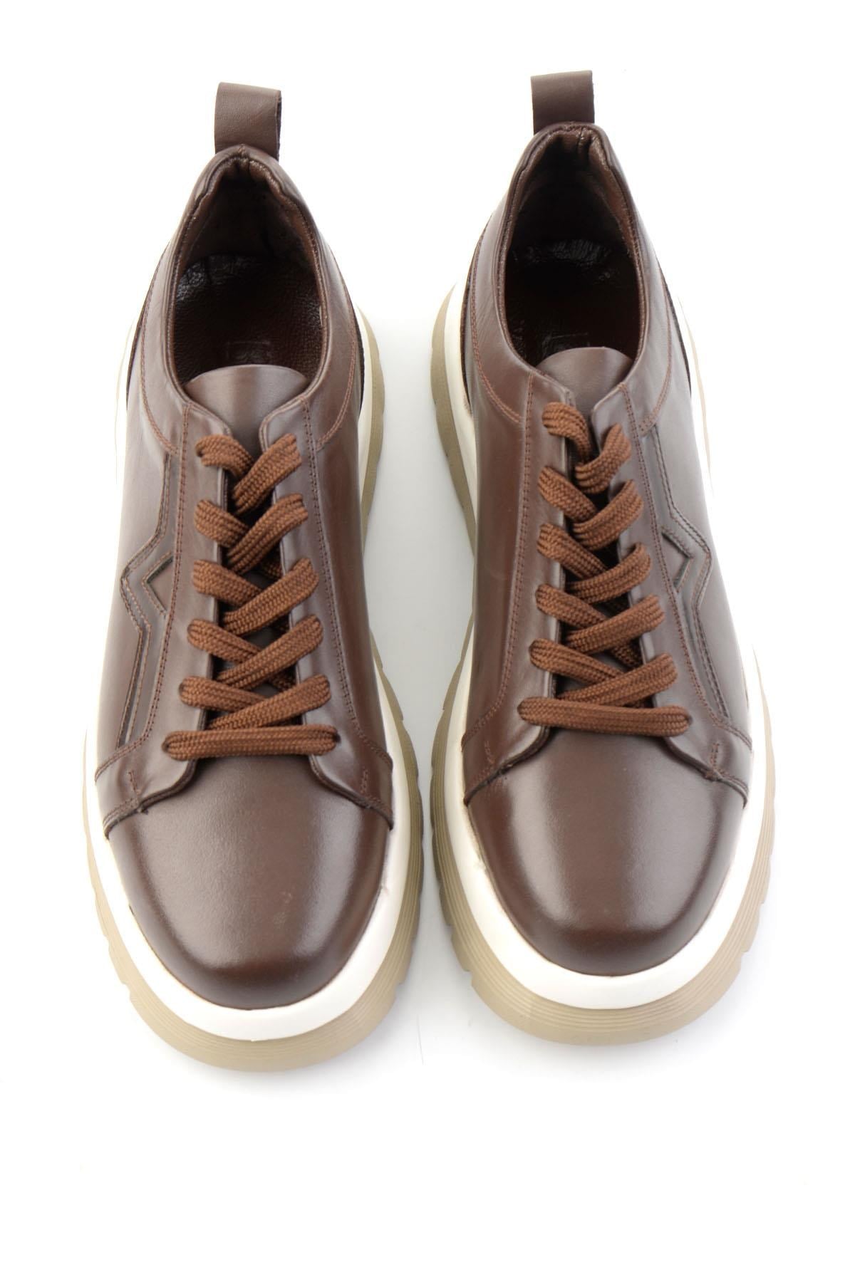 Kahve Napa Hakiki Deri Erkek Sneaker E01011044943