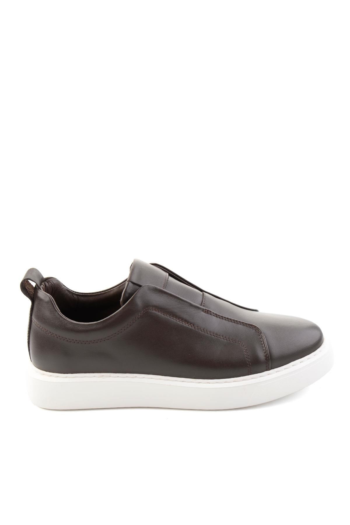 Kahve Napa Hakiki Deri Erkek Sneaker E01774008043