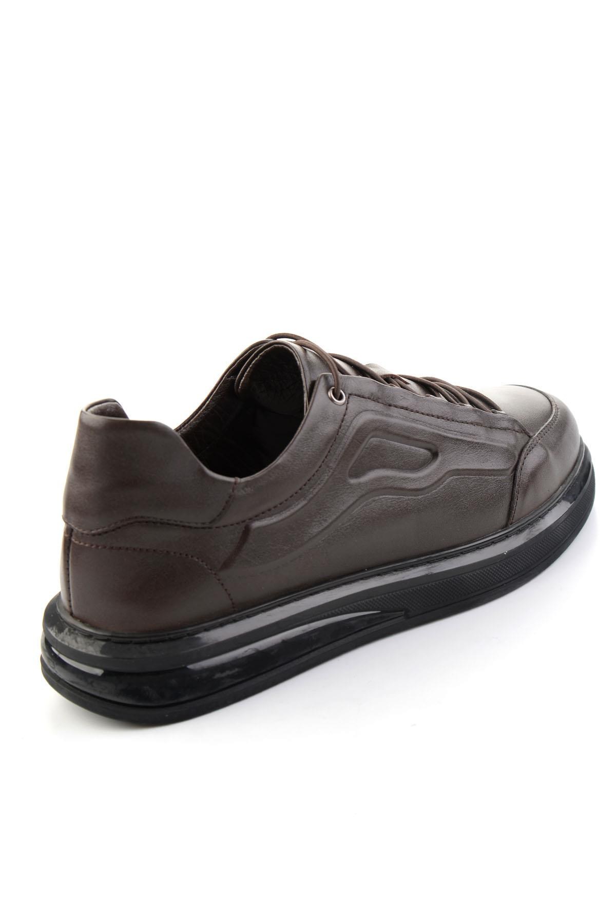 Kahve Napa Hakiki Deri Erkek Sneaker E01080065243